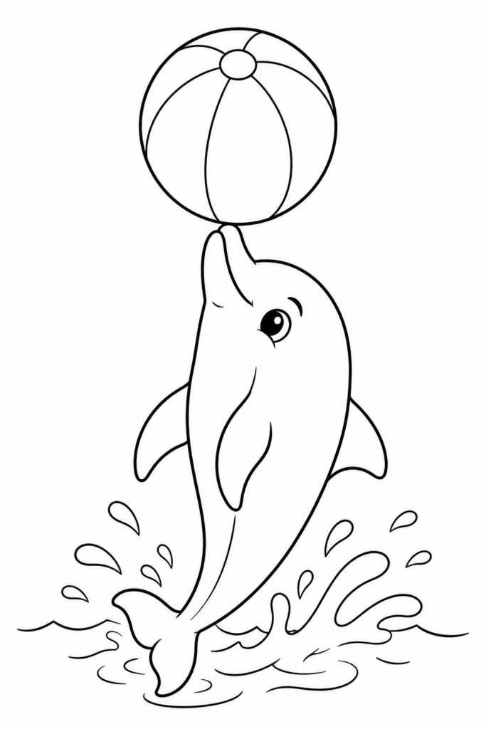 Spielender Delfin mit einem Ball