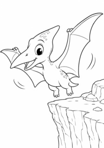 Baby Pterodactylus lernt fliegen