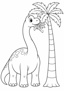Brachiosaurus frisst Blätter