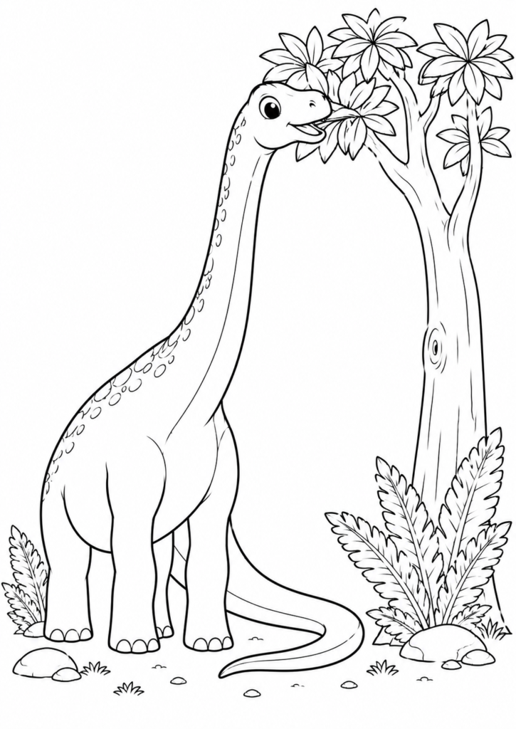 Diplodocus reckt den Hals