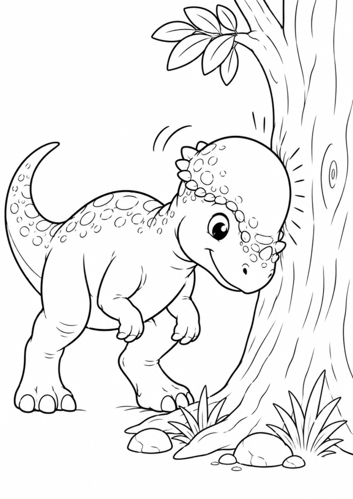 Pachycephalosaurus beim Kopfstoßen