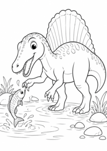 Spinosaurus angelt im Fluss
