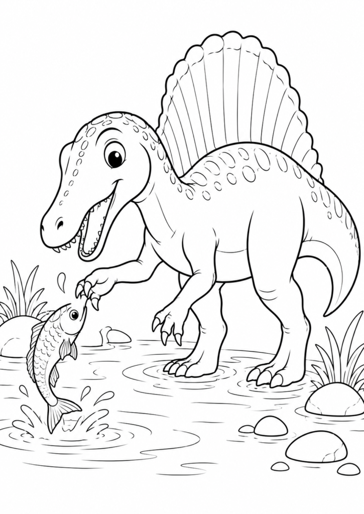Spinosaurus angelt im Fluss