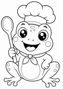 Frosch als kleiner Koch