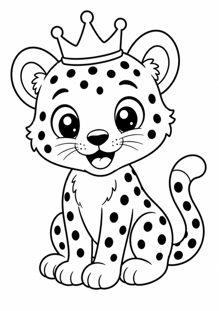 Gepard mit einer Krone