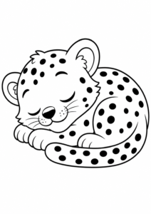 Gepard schläft friedlich