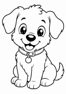 Freundlicher Hund mit schickem Halsband