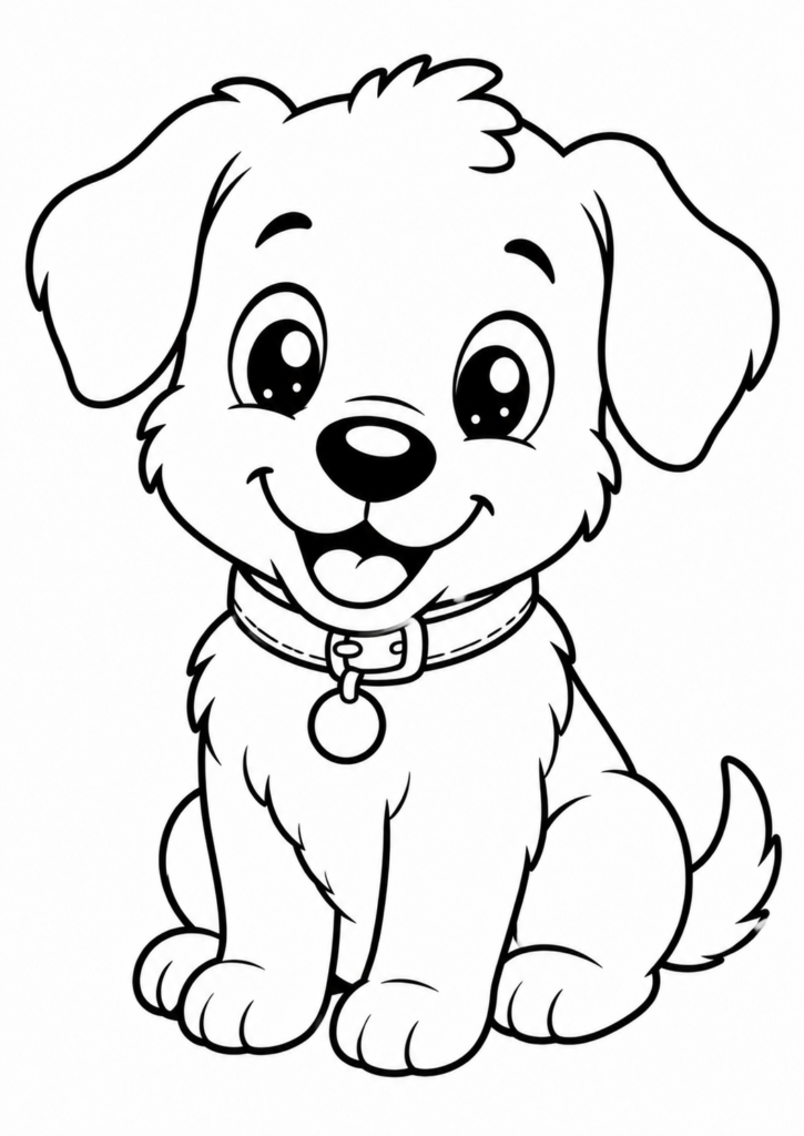 Freundlicher Hund mit schickem Halsband