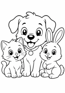 Hund und seine Tierfreunde