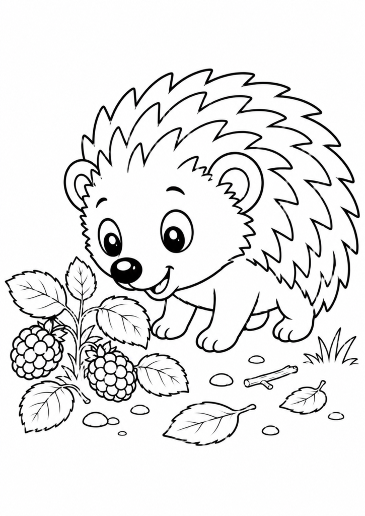 Igel mit Beeren