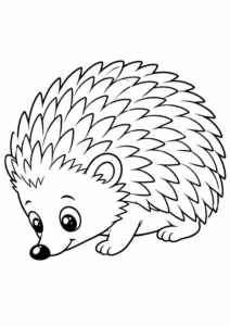 Igel schnüffelt am Boden