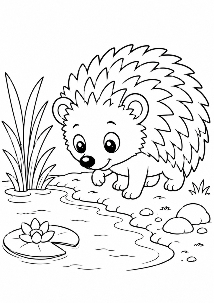 Igel am Teichrand