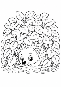 Igel unter einem Busch