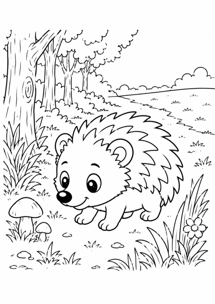 Igel am Waldrand