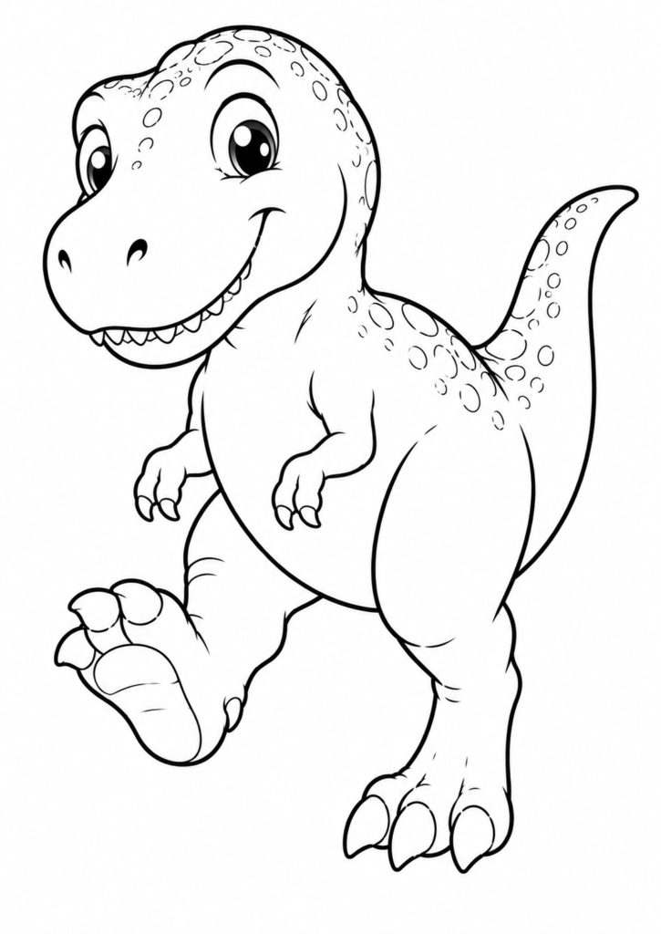 T-Rex hebt ein Bein für den nächsten Schritt
