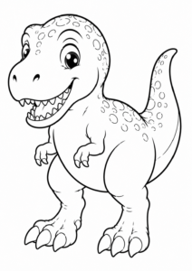 T-Rex zeigt freundlich seine Zähne