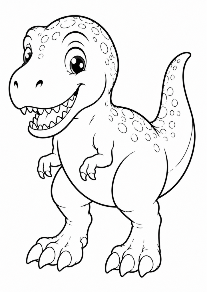 T-Rex zeigt freundlich seine Zähne